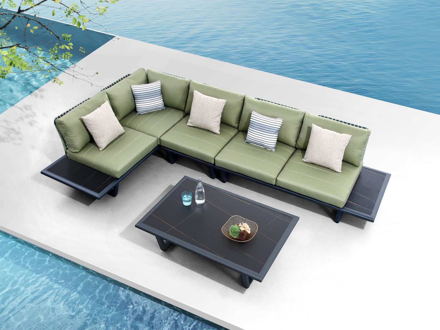 Higold Sophia kültéri sarokkanapé garnitúra, 4 személyes