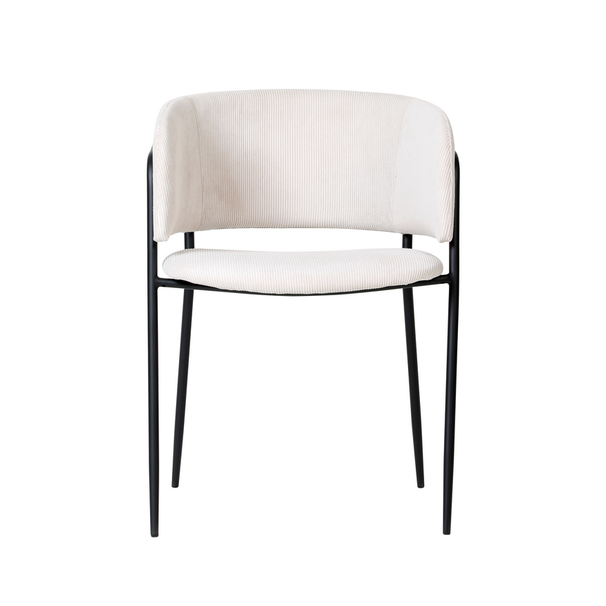 KL Liam étkezőszék bézs színben -kordbársony