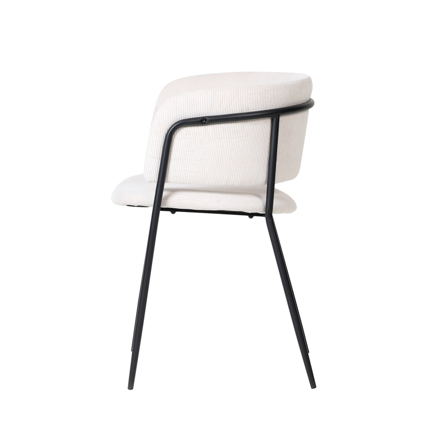 KL Liam étkezőszék bézs színben -kordbársony