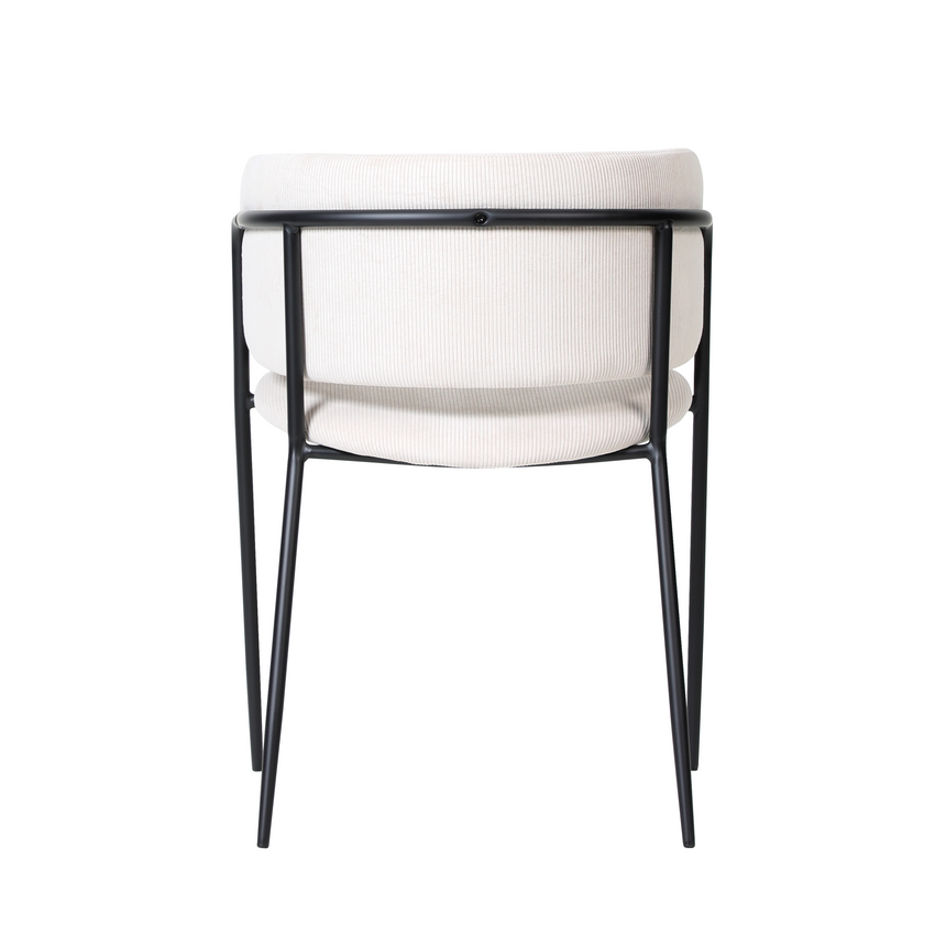 KL Liam étkezőszék bézs színben -kordbársony