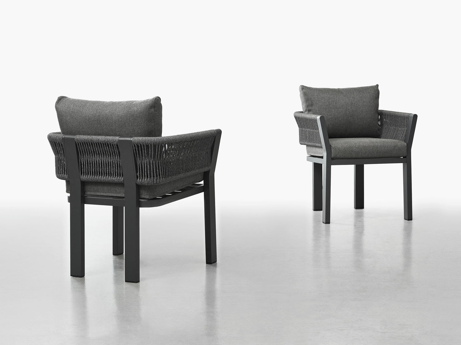 Higold Borromeo kerti étkezőszett, 6személyes - fekete