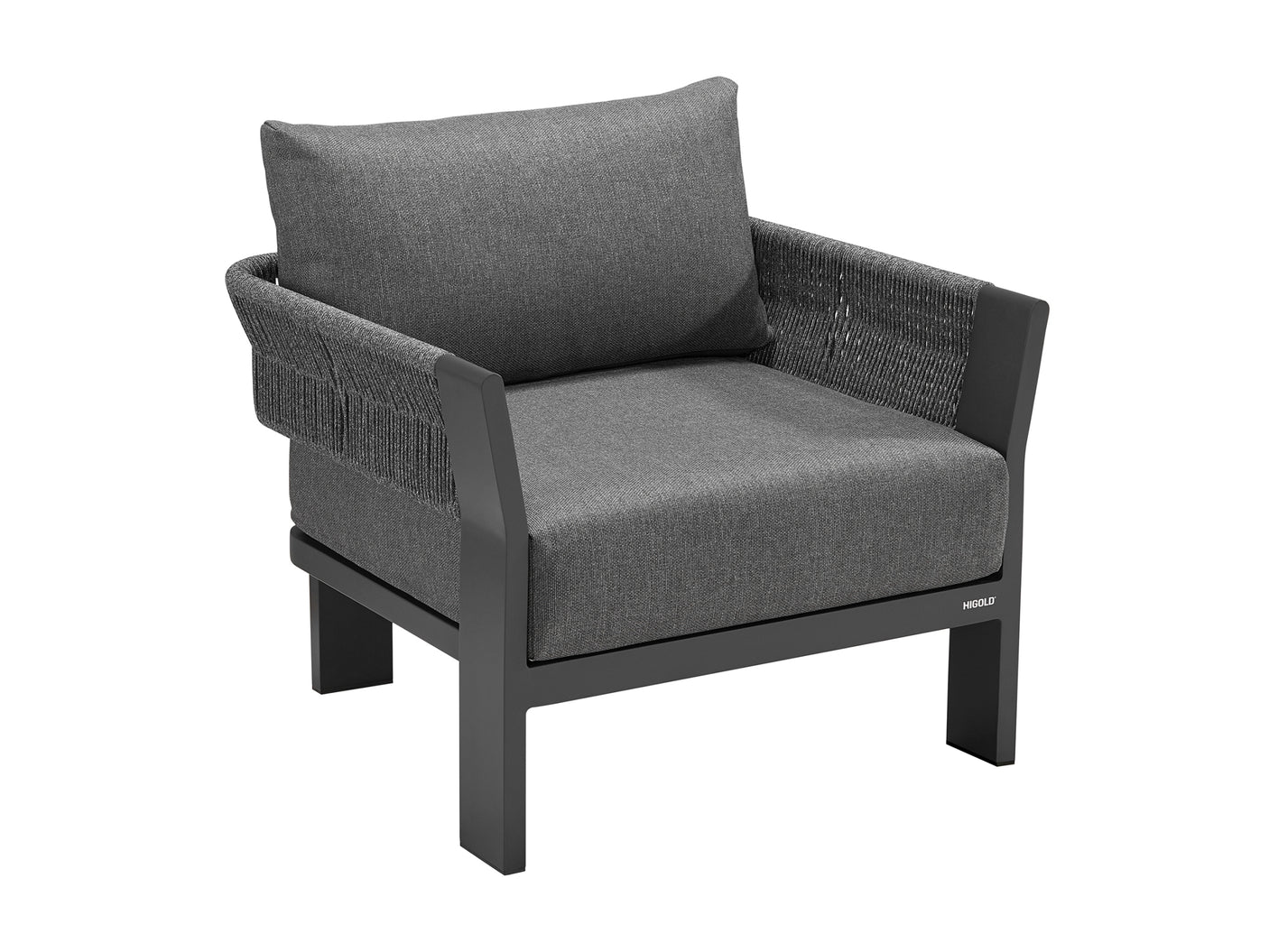 Higold Borromeo kerti ülőgarnitúra, 5 személyes - fekete