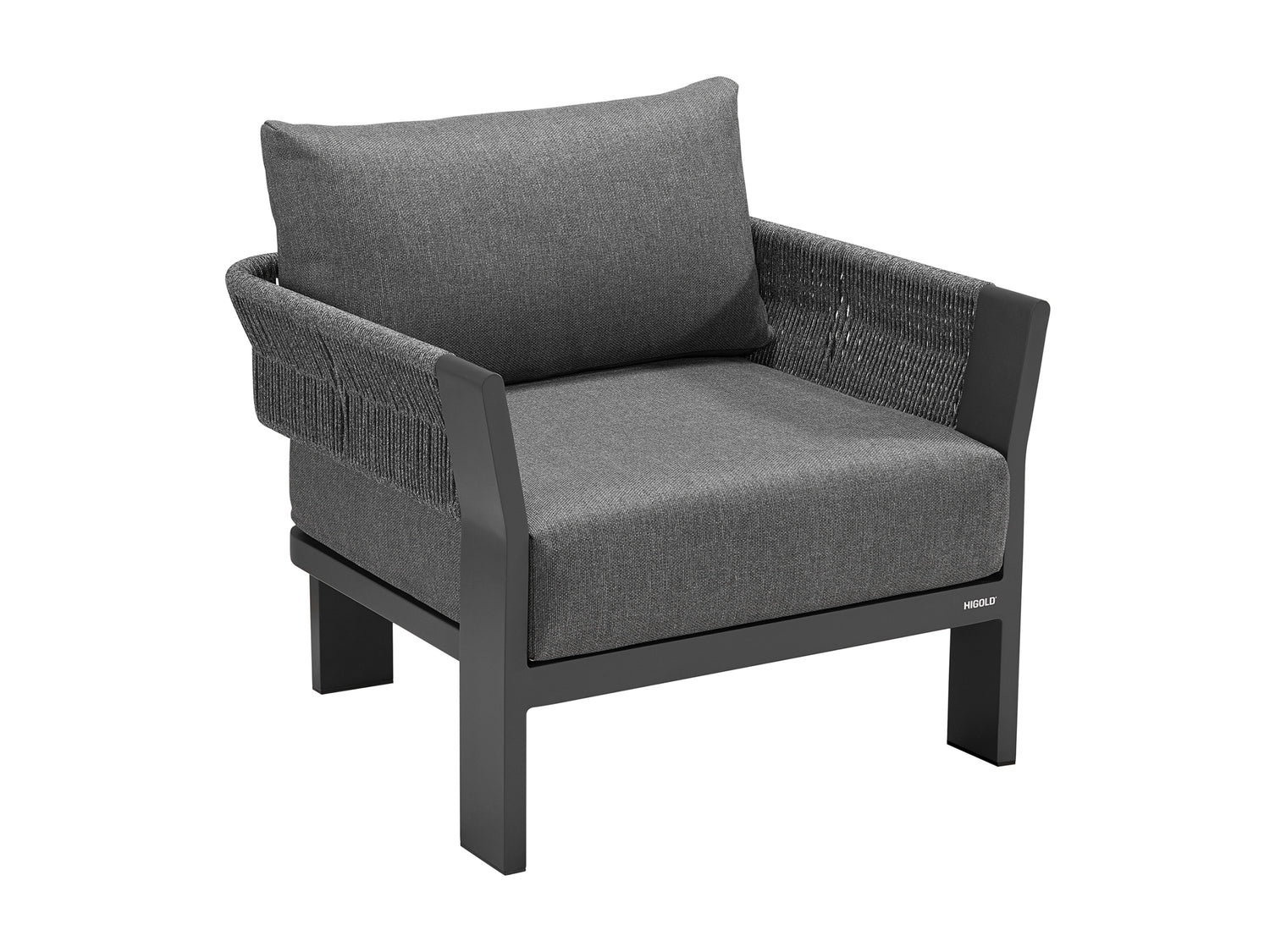 Higold Borromeo kerti ülőgarnitúra, 5 személyes - fekete