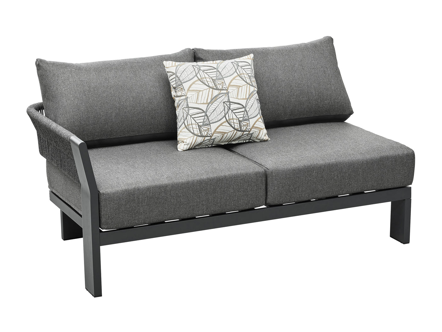 Higold Borromeo kültéri sarokkanapé garnitúra, 5 személyes - fekete