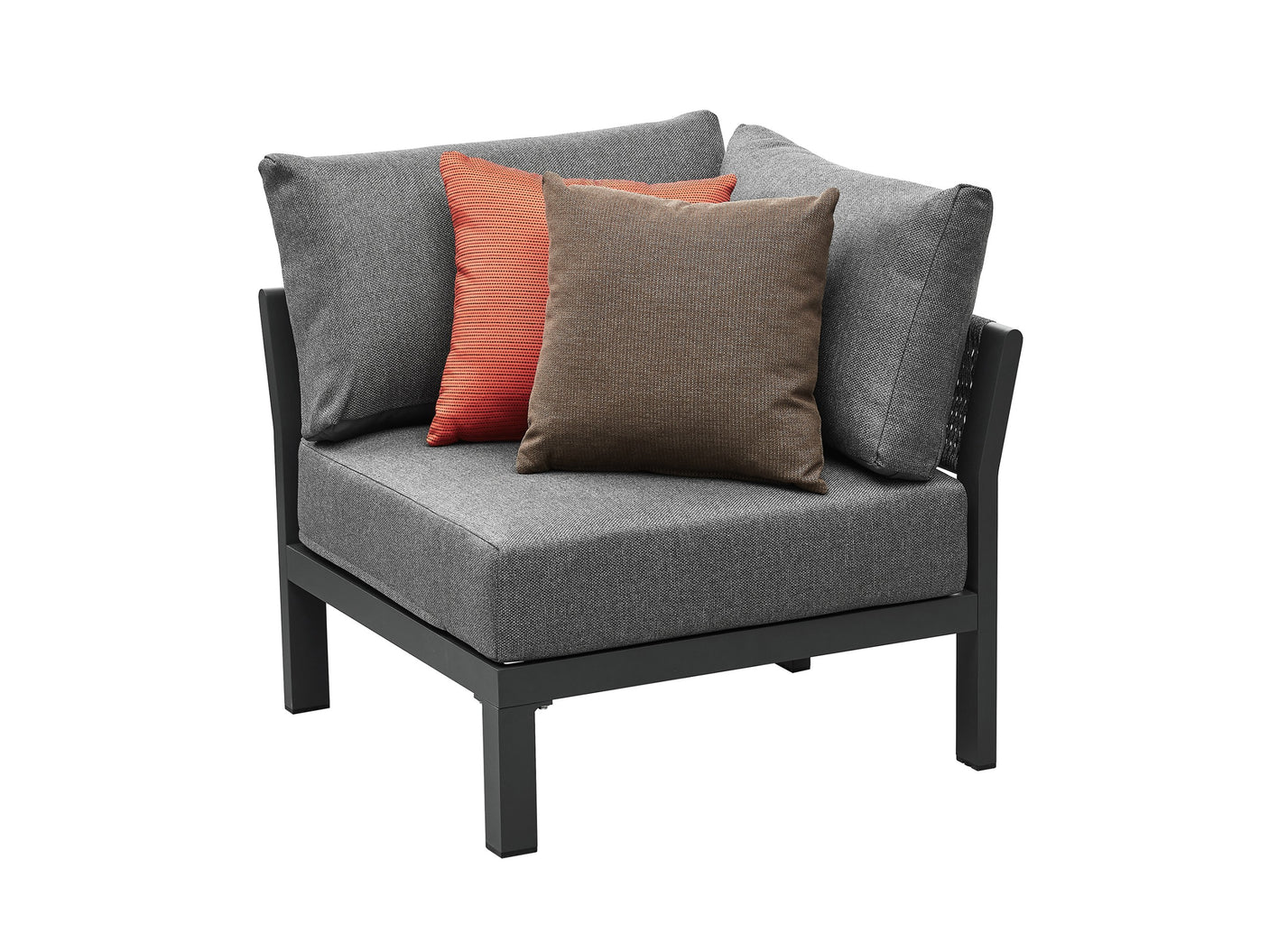 Higold Borromeo kültéri sarokkanapé garnitúra, 5 személyes - fekete