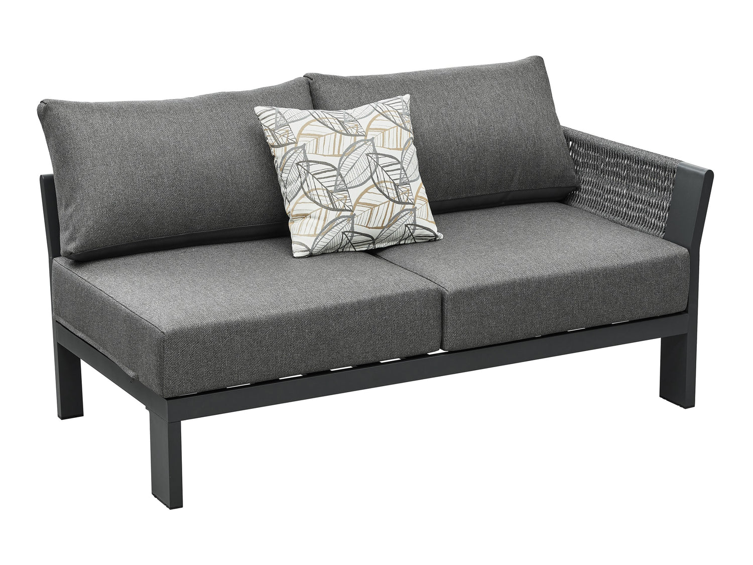 Higold Borromeo kültéri sarokkanapé garnitúra, 5 személyes - fekete