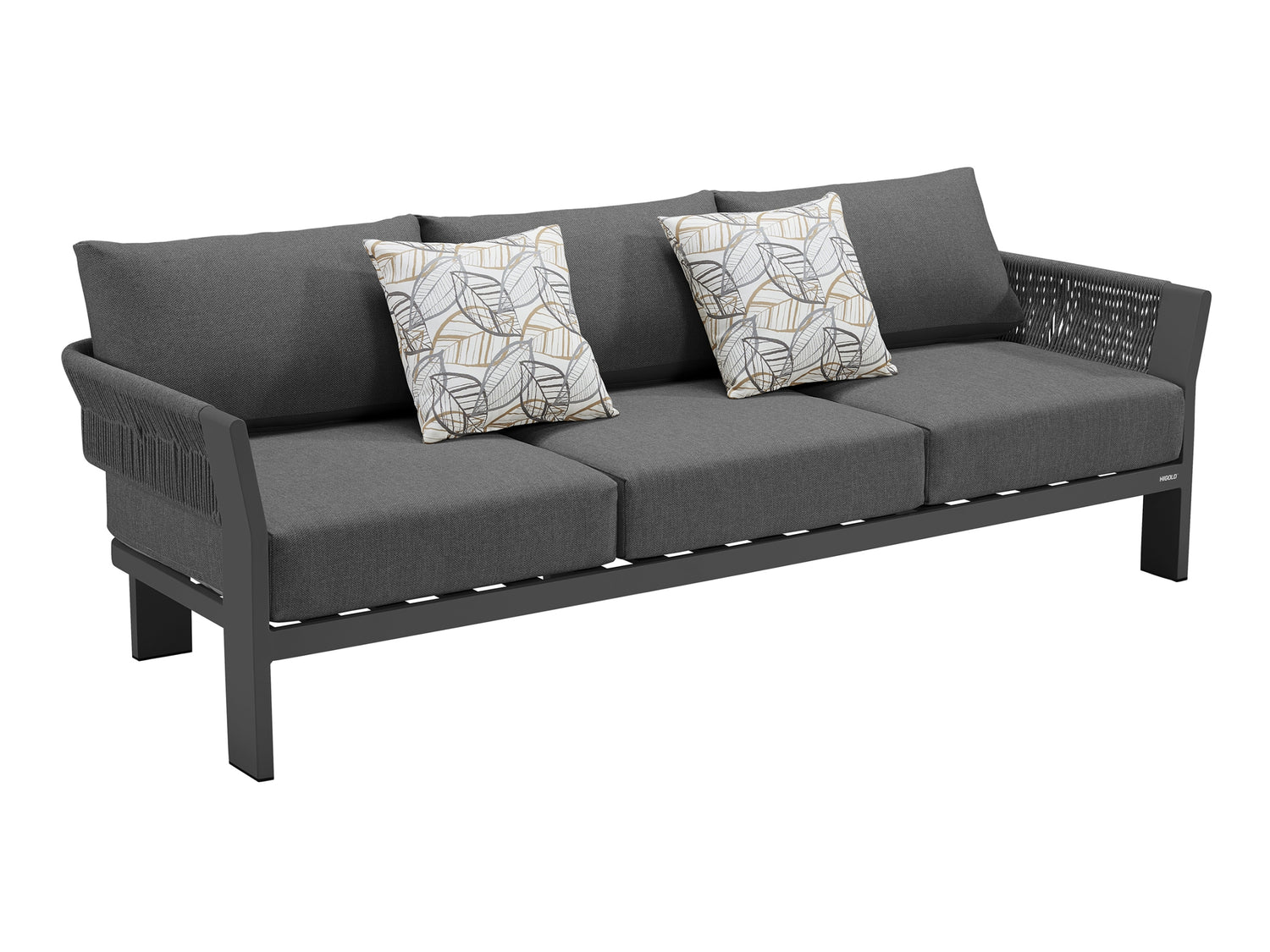 Higold Borromeo kerti ülőgarnitúra, 5 személyes - fekete