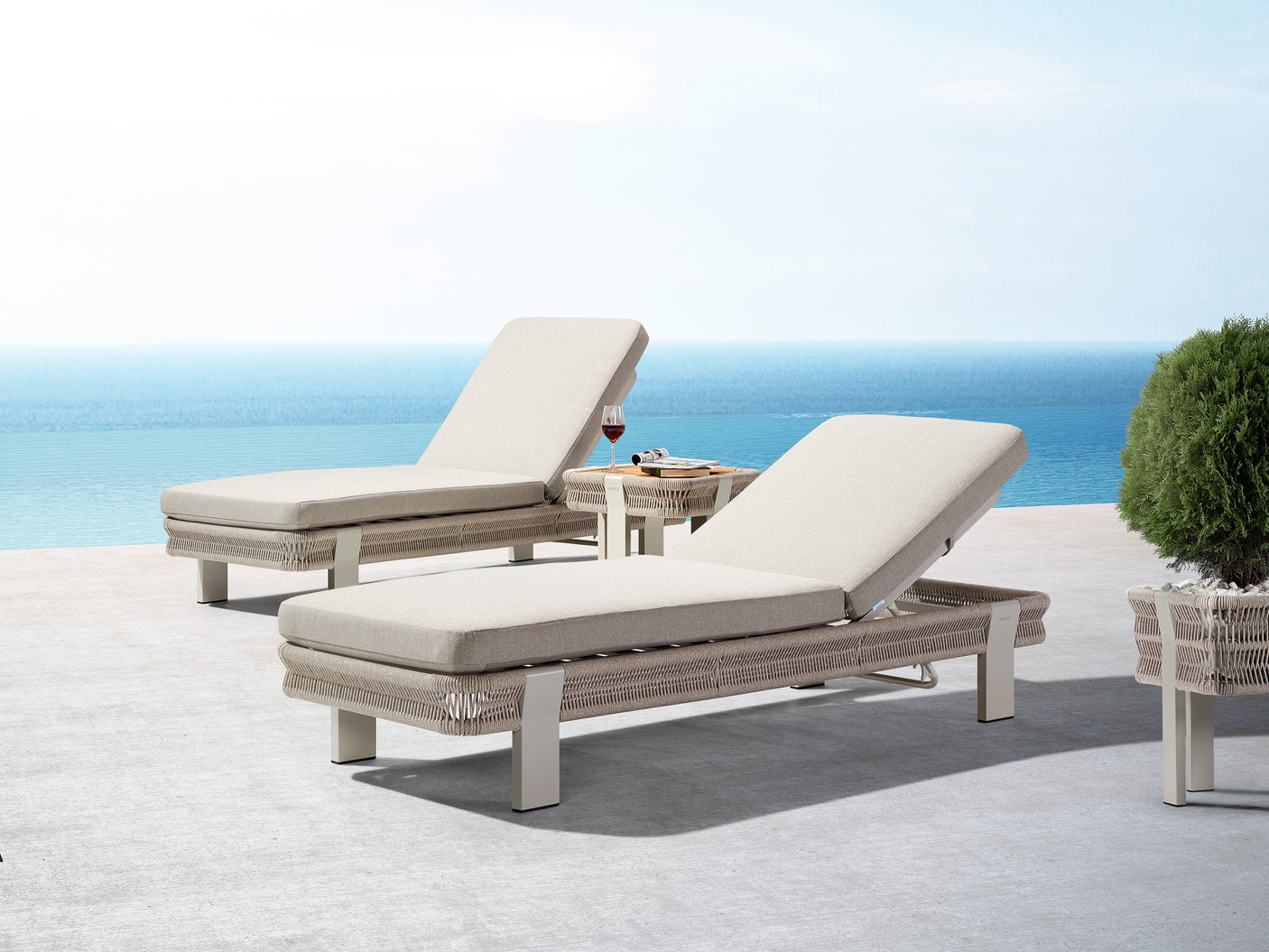 Higold Borromeo napozóágy szett, bézs