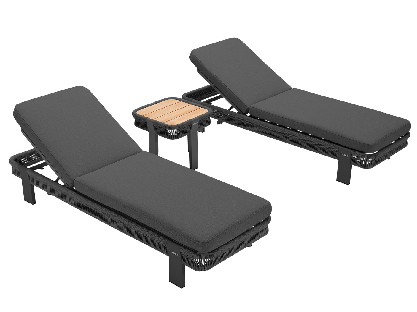 Higold Borromeo napozóágy szett, fekete