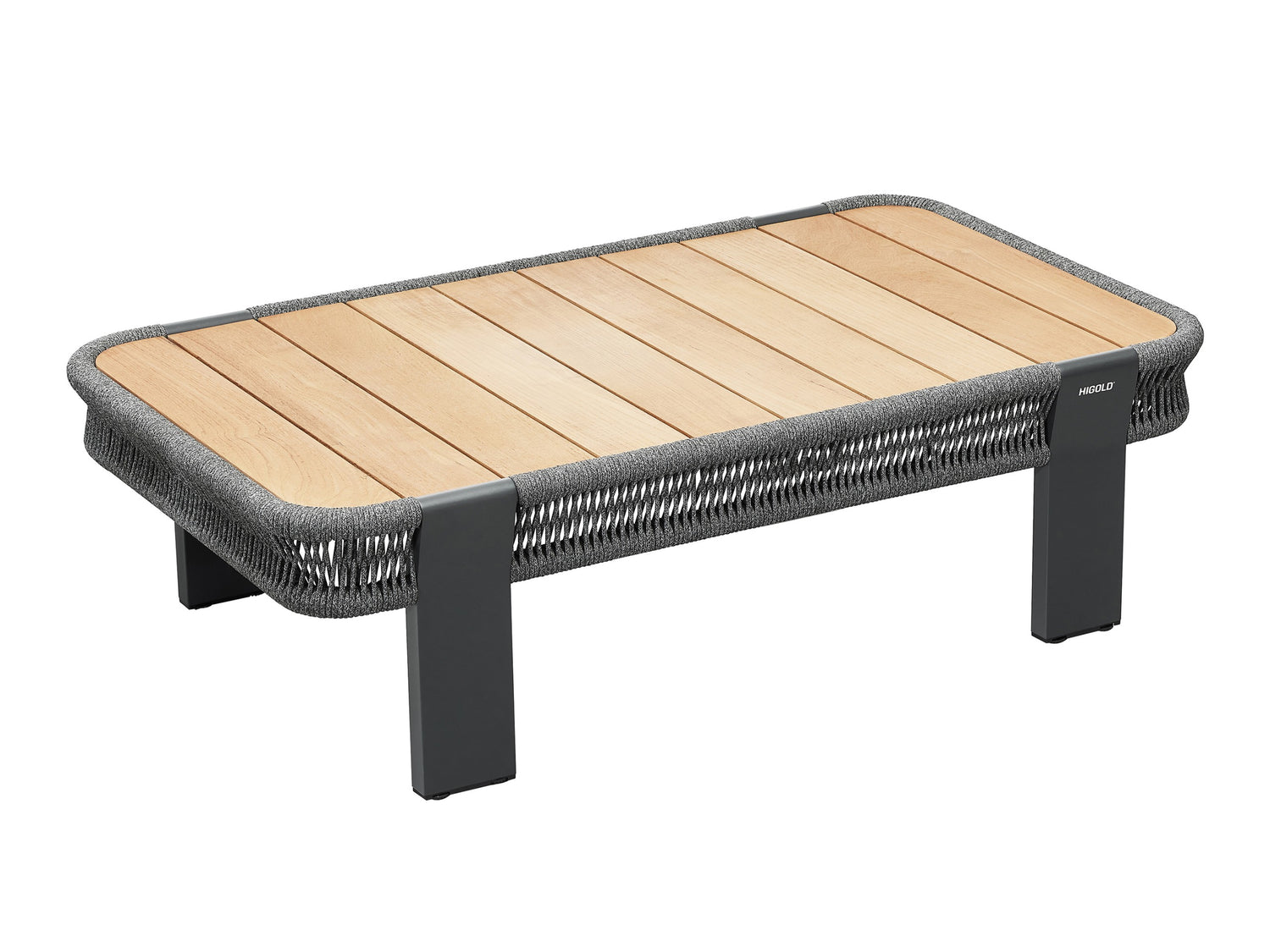 Higold Borromeo kültéri sarokkanapé garnitúra, 5 személyes - fekete