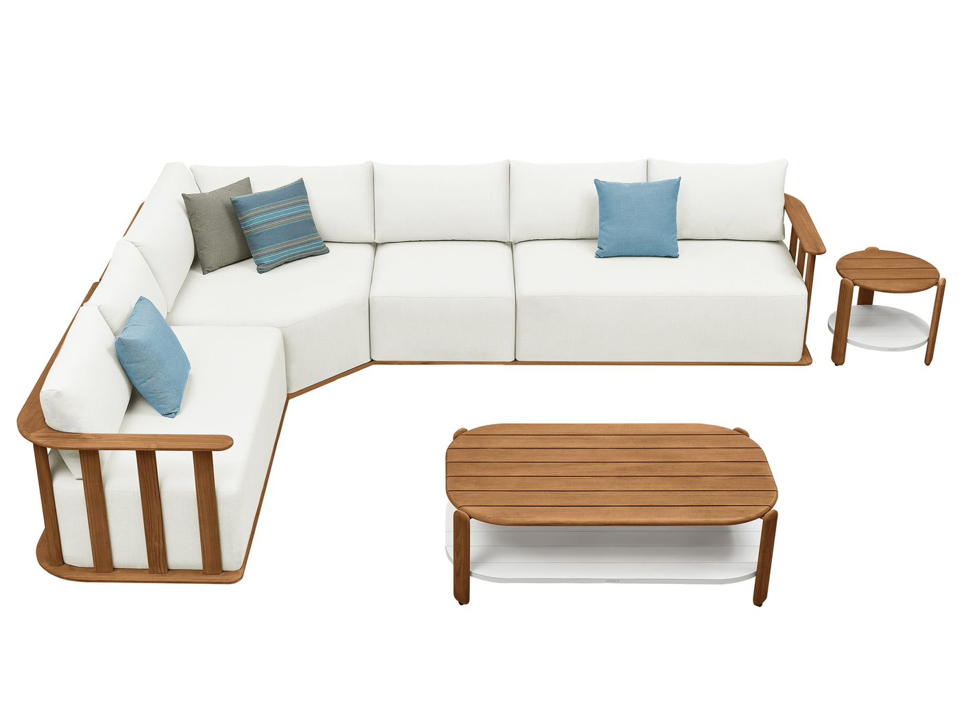 Higold Pallisad kültéri sarokkanapé garnitúra, 5 személyes