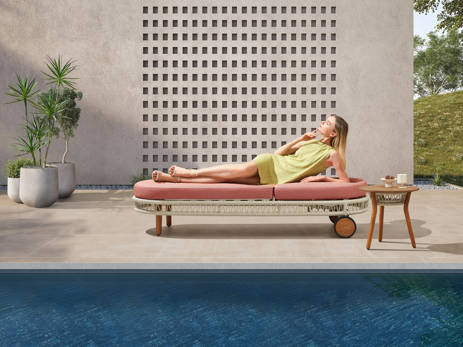 Higold Vasca napozóágy, coral