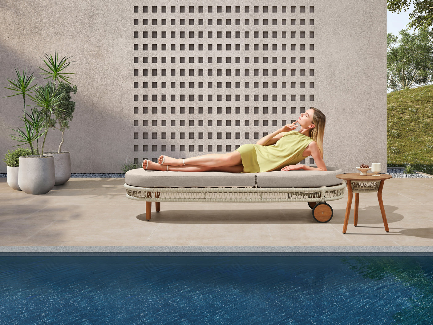 Higold Vasca napozóágy, bézs