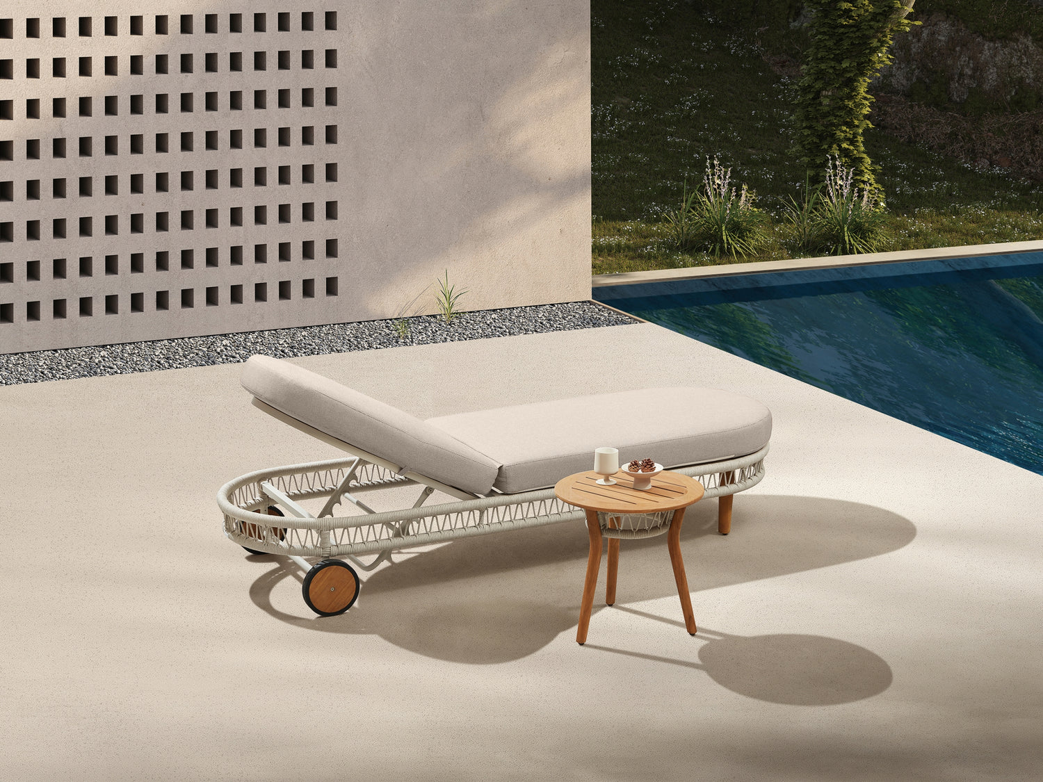 Higold Vasca napozóágy, bézs