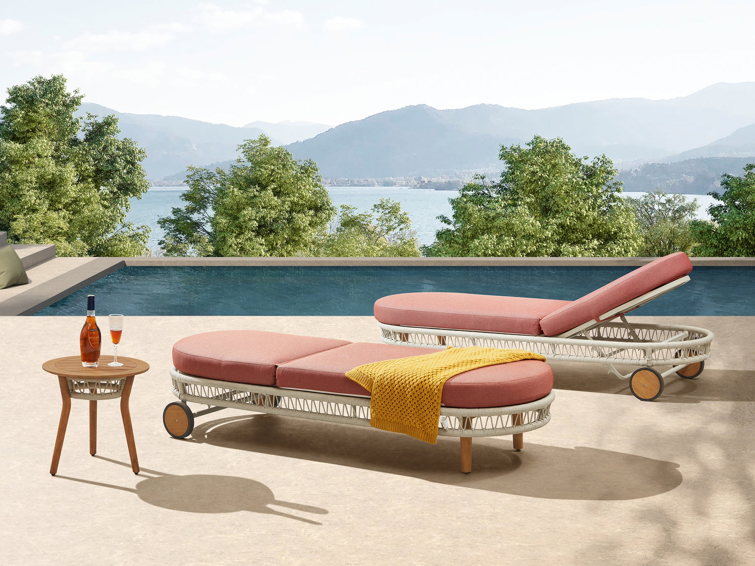 Higold Vasca napozóágy, coral