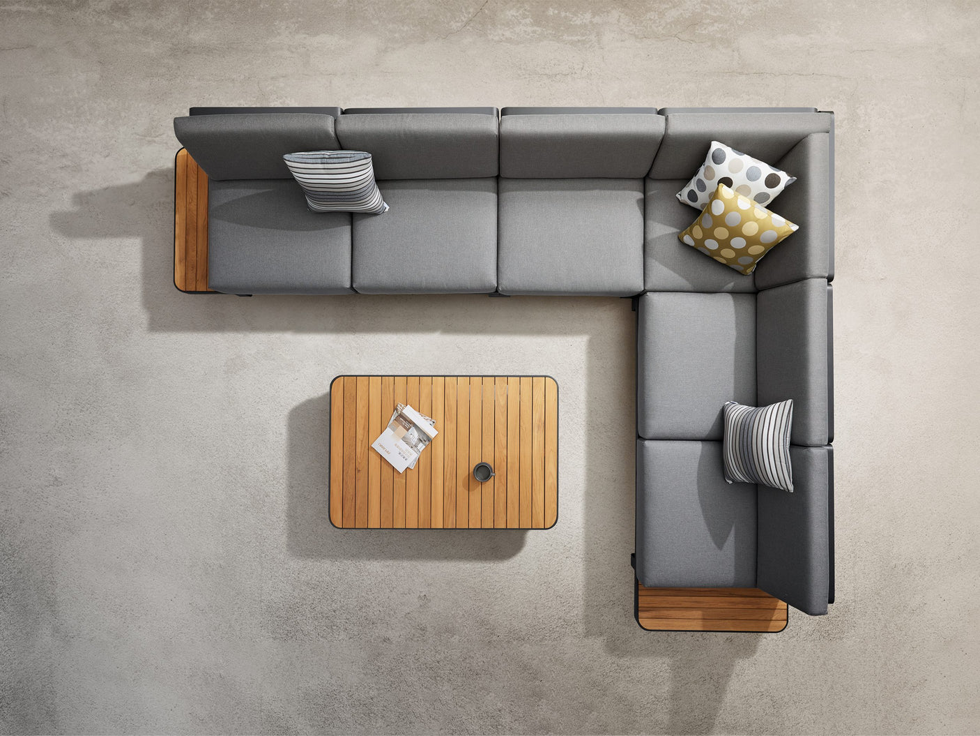 Higold New Polo kültéri sarokkanapé garnitúra, 5 személyes