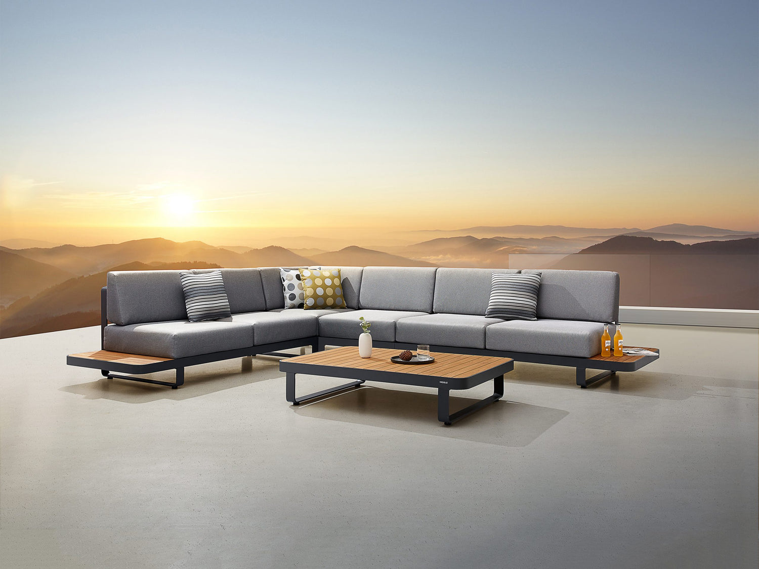 Higold New Polo kültéri sarokkanapé garnitúra, 5 személyes