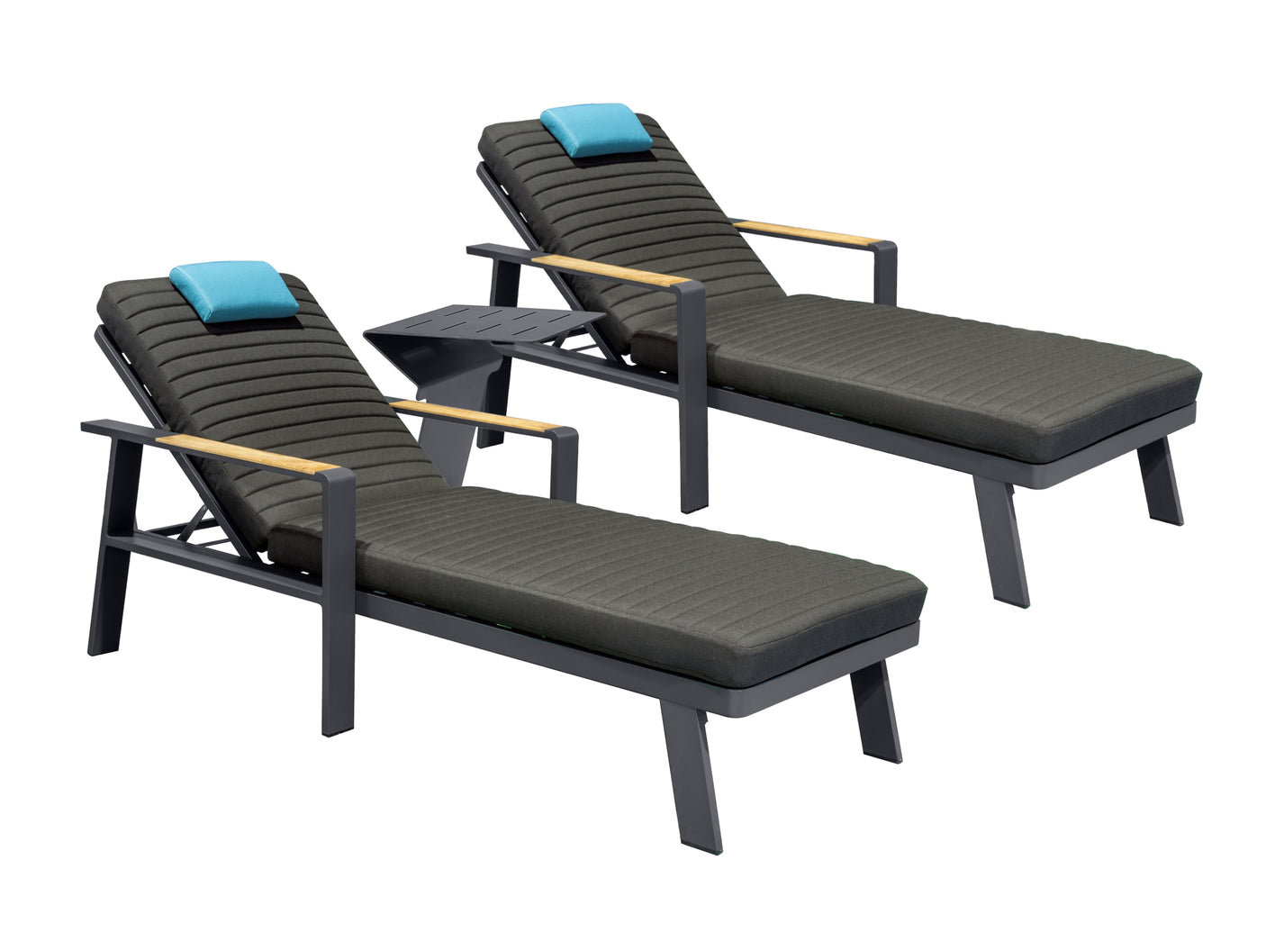 Higold Nofi napozóágy szett - fekete