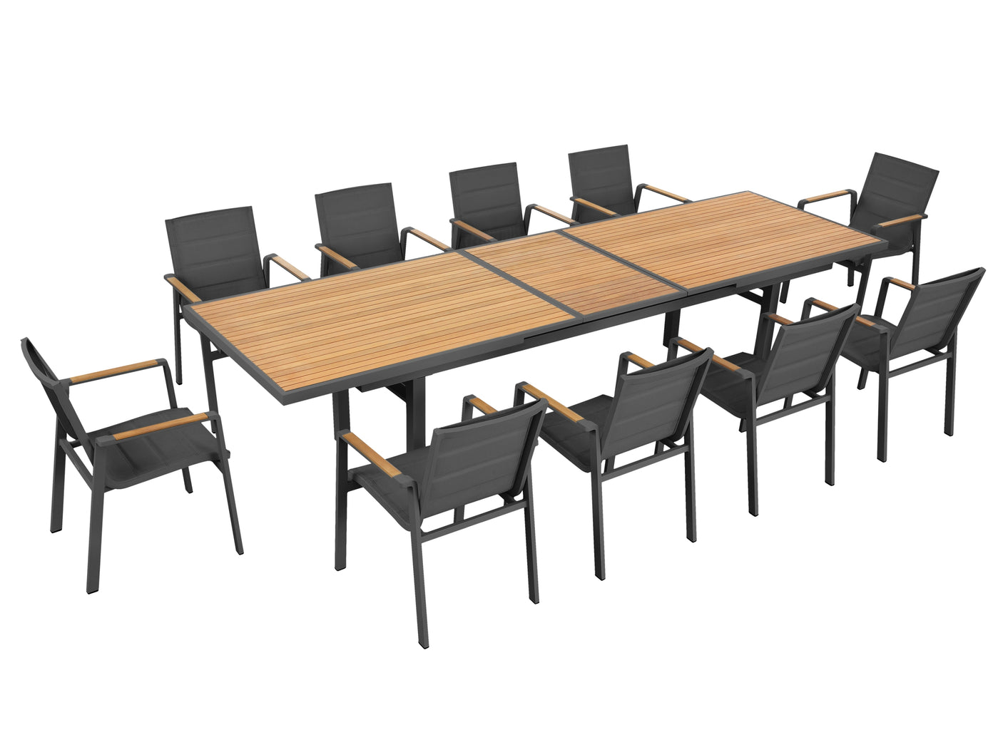 Higold Nofi kerti étkezőszett, 10 személyes - fekete