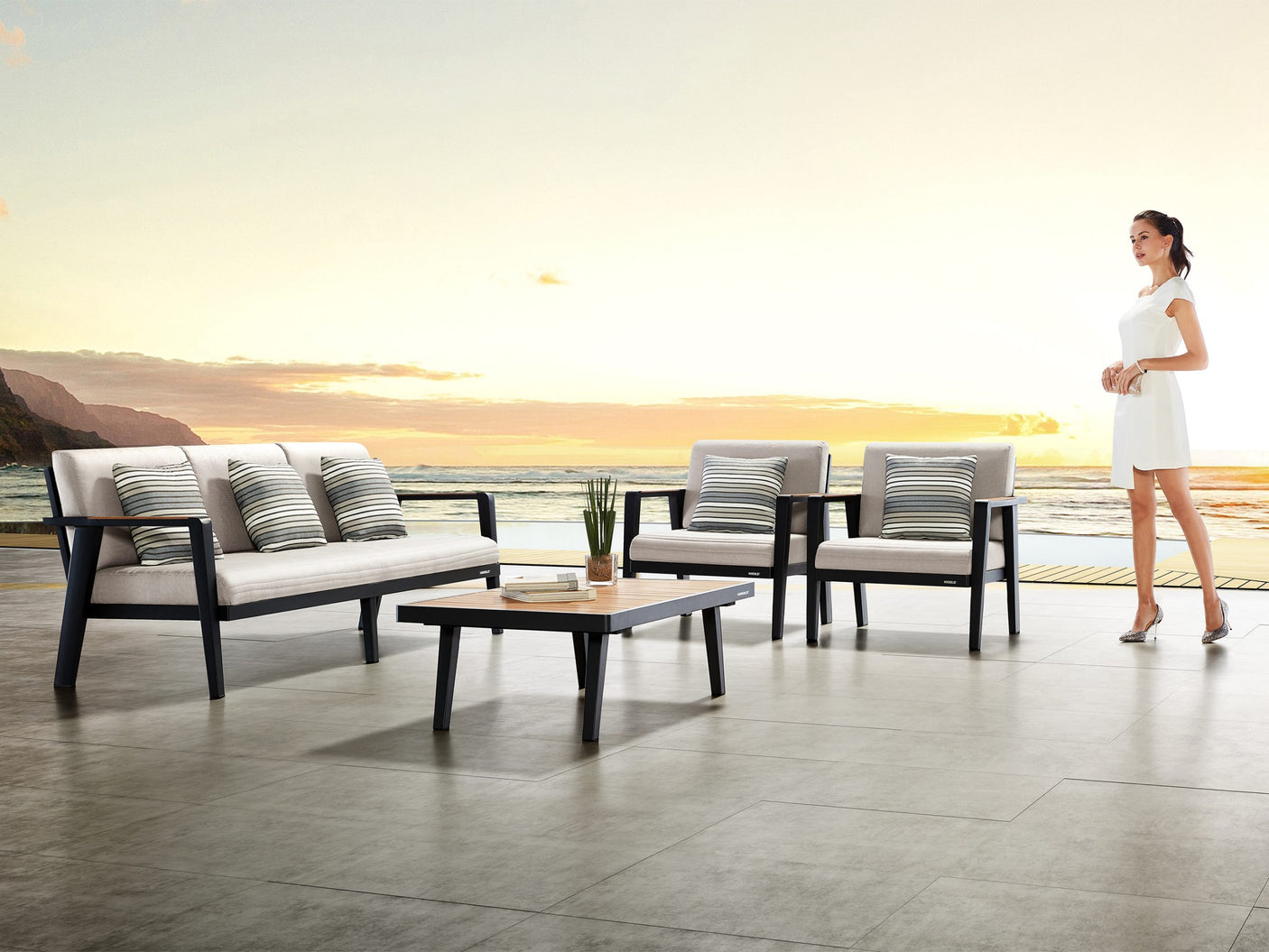 Higold Emoti kerti ülőgarnitúra, 5 személyes