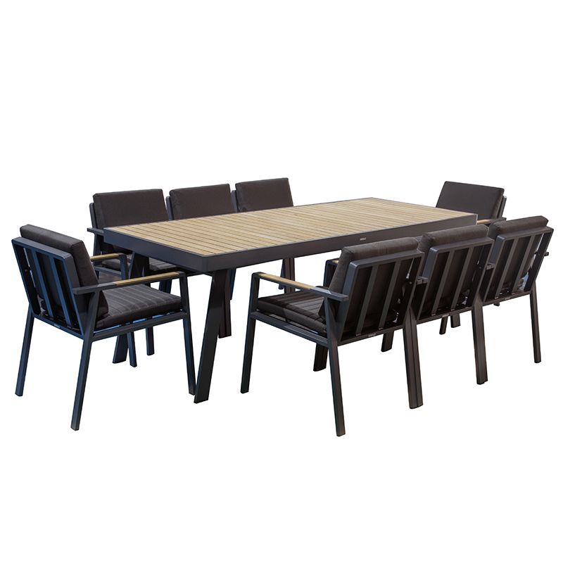 Higold Nofi kerti étkezőszett, 8 személyes - antracit