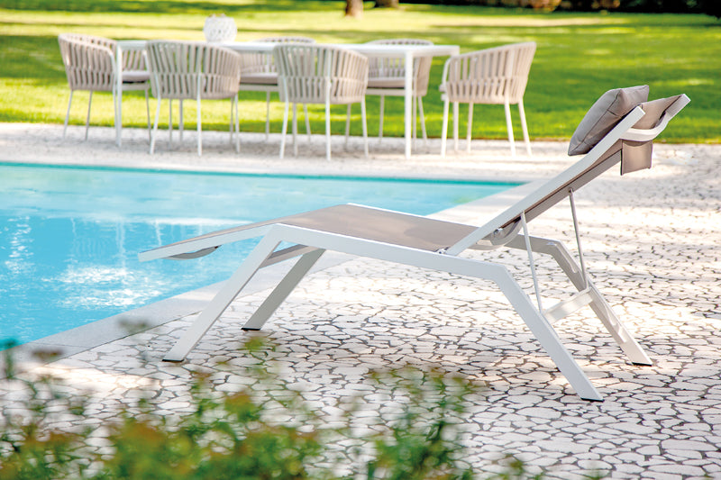 Grattoni Acapulco napozóágy, fehér