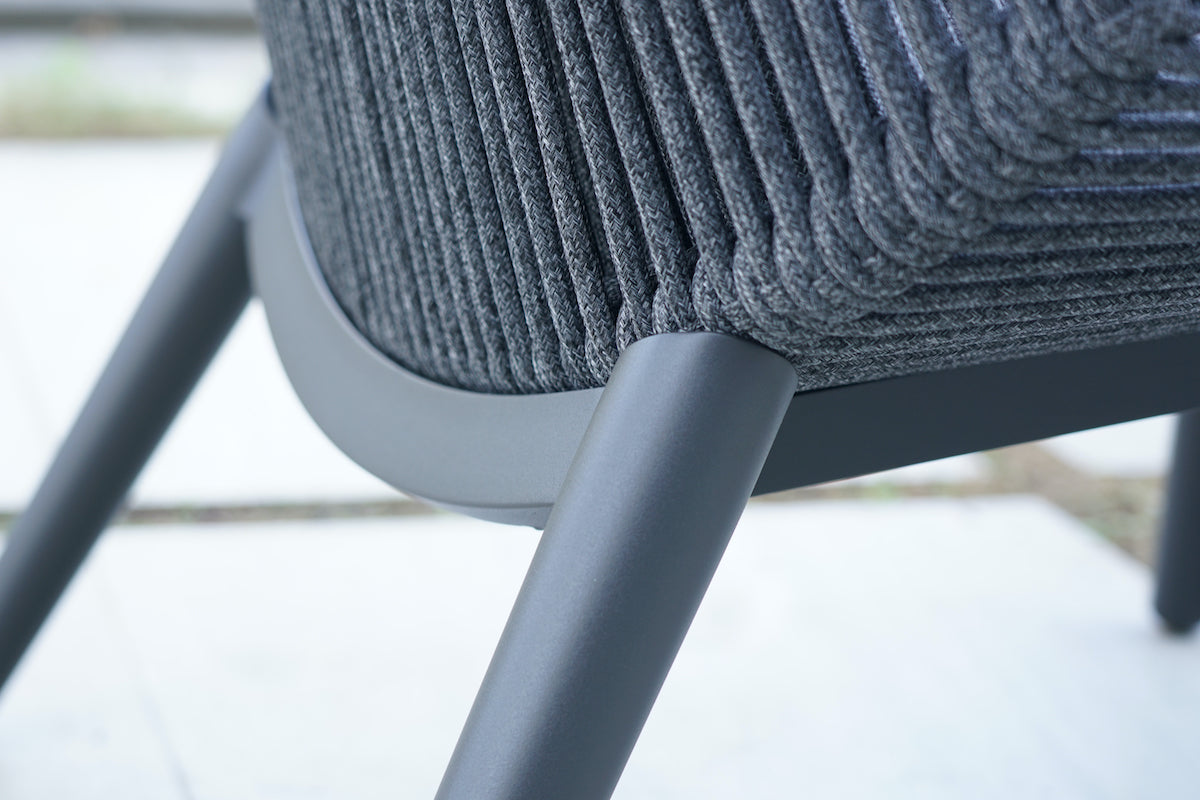 Grattoni Como kerti garnitúra 4 személyes, antracit színben