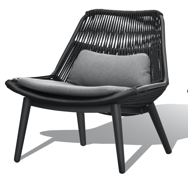 Grattoni Como kerti garnitúra 4 személyes, antracit színben