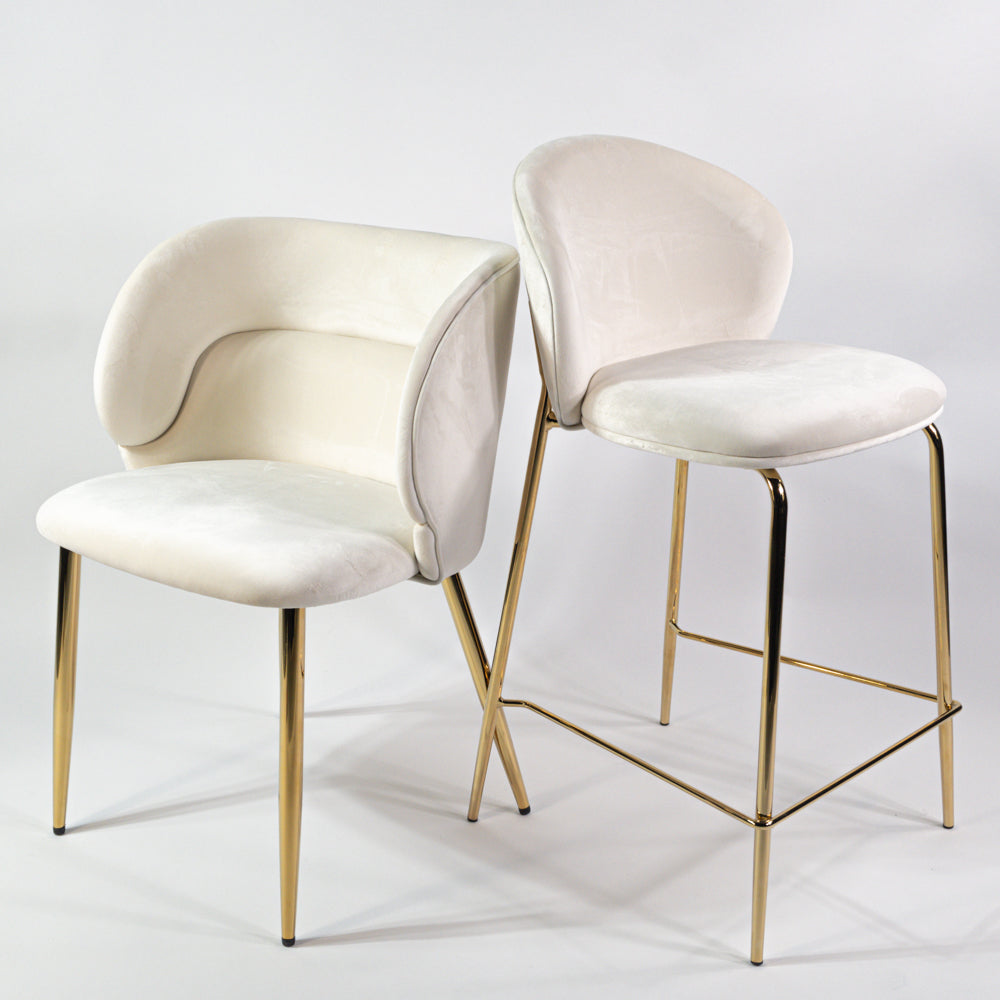 KL Lily kényelmes bárszék 65 cm krém színben