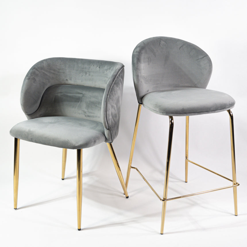 KL Violet erősített étkezőszék szürke színben