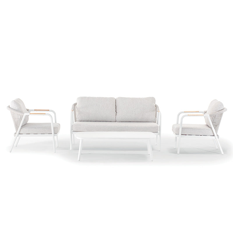 Grattoni Cordoba kerti garnitúra 4 személyes, fehér színben