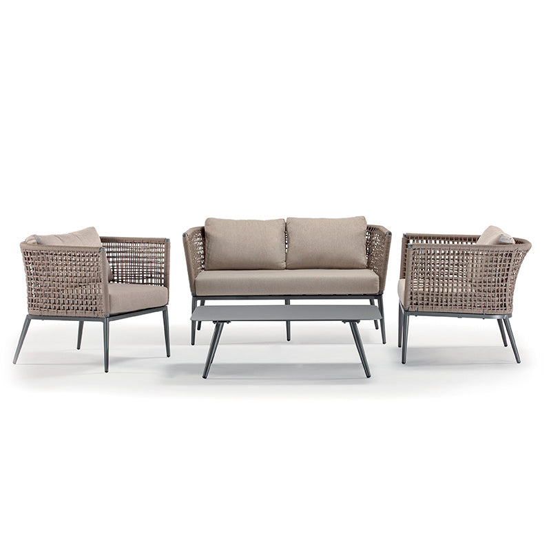 Grattoni Cuba kerti garnitúra 4 személyes, antracit színben