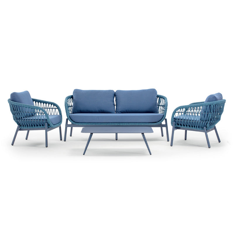 Grattoni Elba kerti garnitúra 4 személyes kék színben