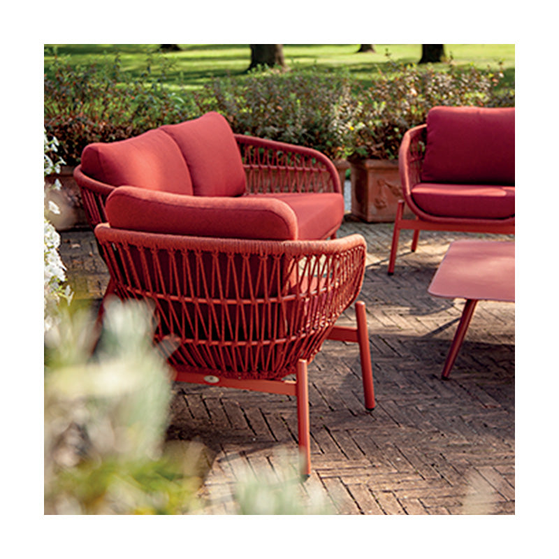 Grattoni Elba kerti garnitúra 4 személyes piros/coral színben