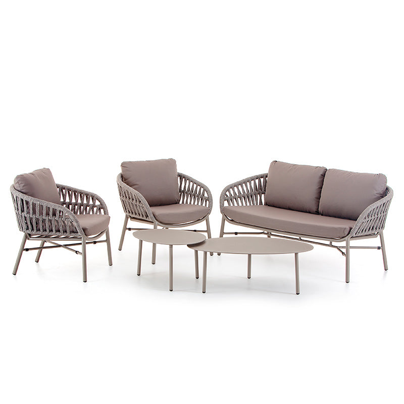 Grattoni Tahiti kerti garnitúra 4 személyes taupe színben