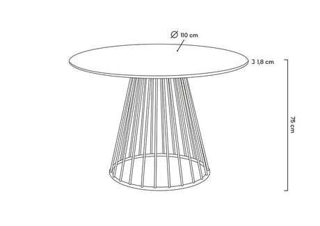 KH Glam asztal D110 cm - MobCenter Home