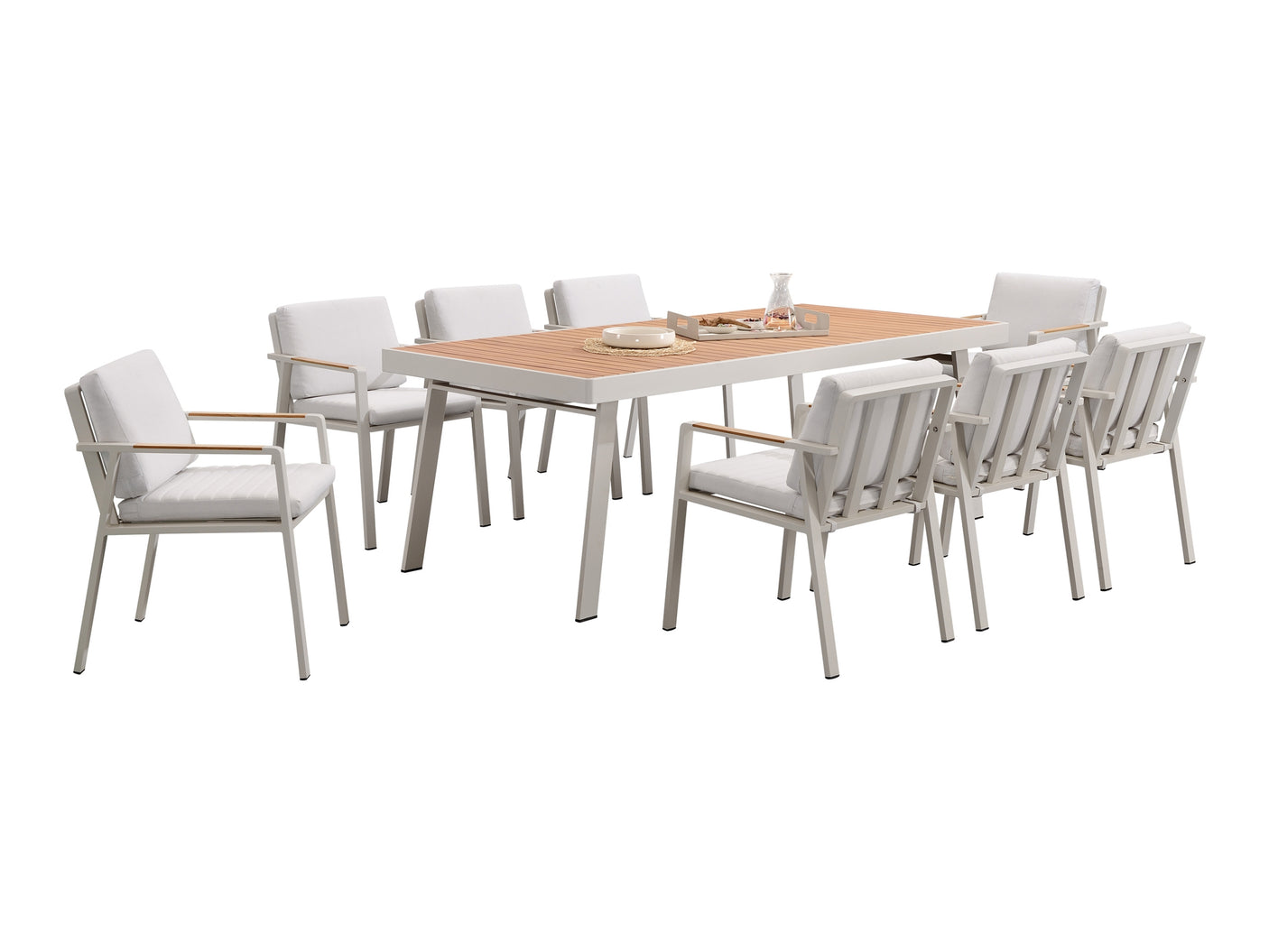 Higold Nofi kerti étkezőszett, 8 személyes- fehér