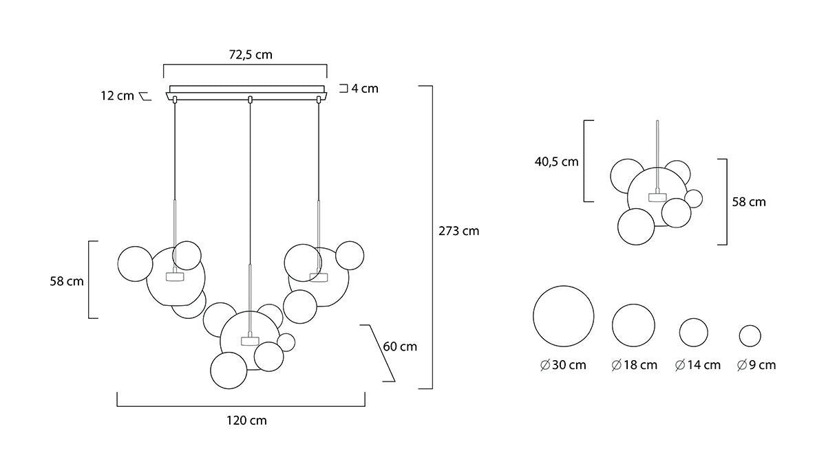 KH Cate line 3 csillár