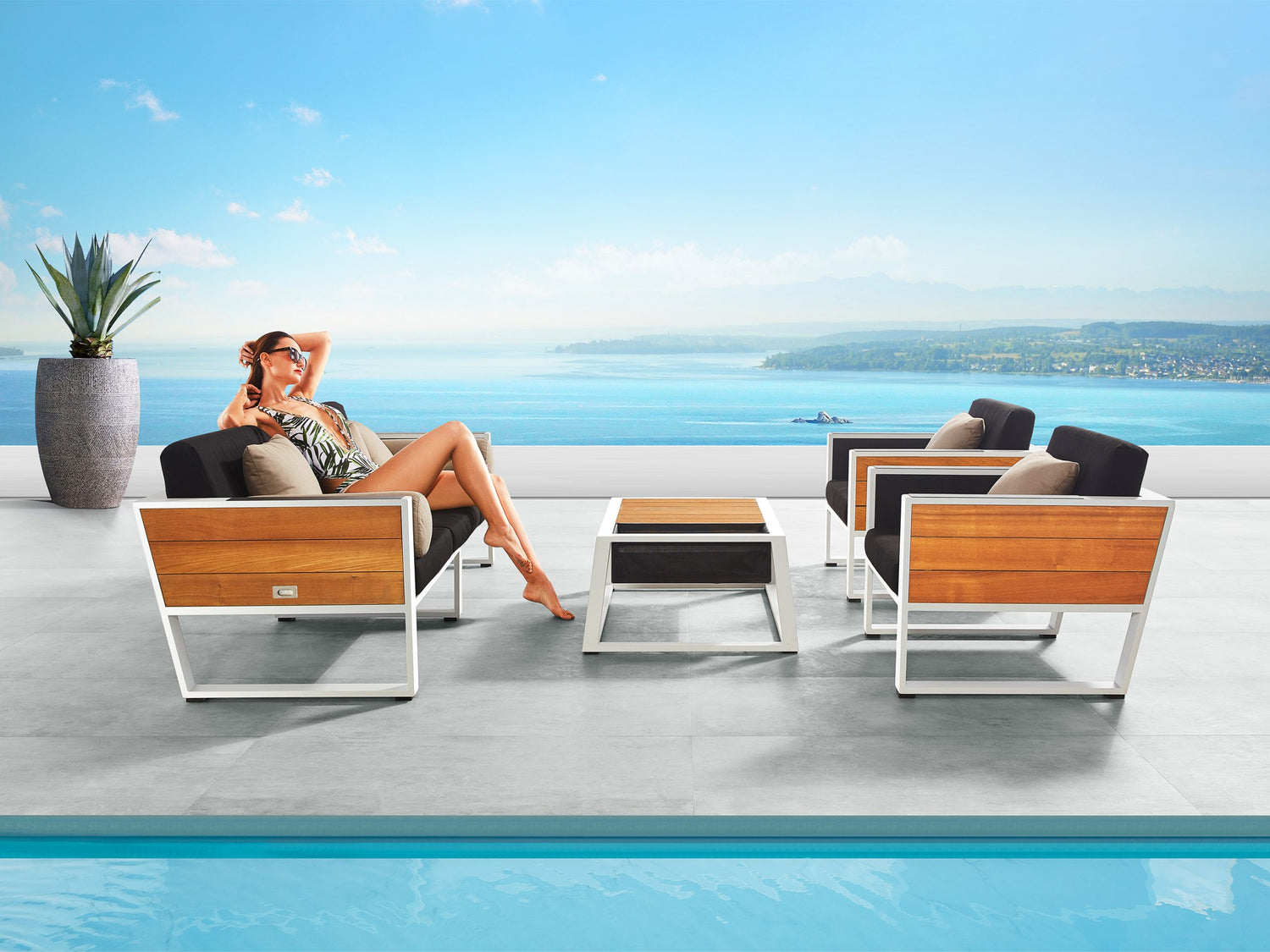 Higold York kerti ülőgarnitúra, 4 személyes