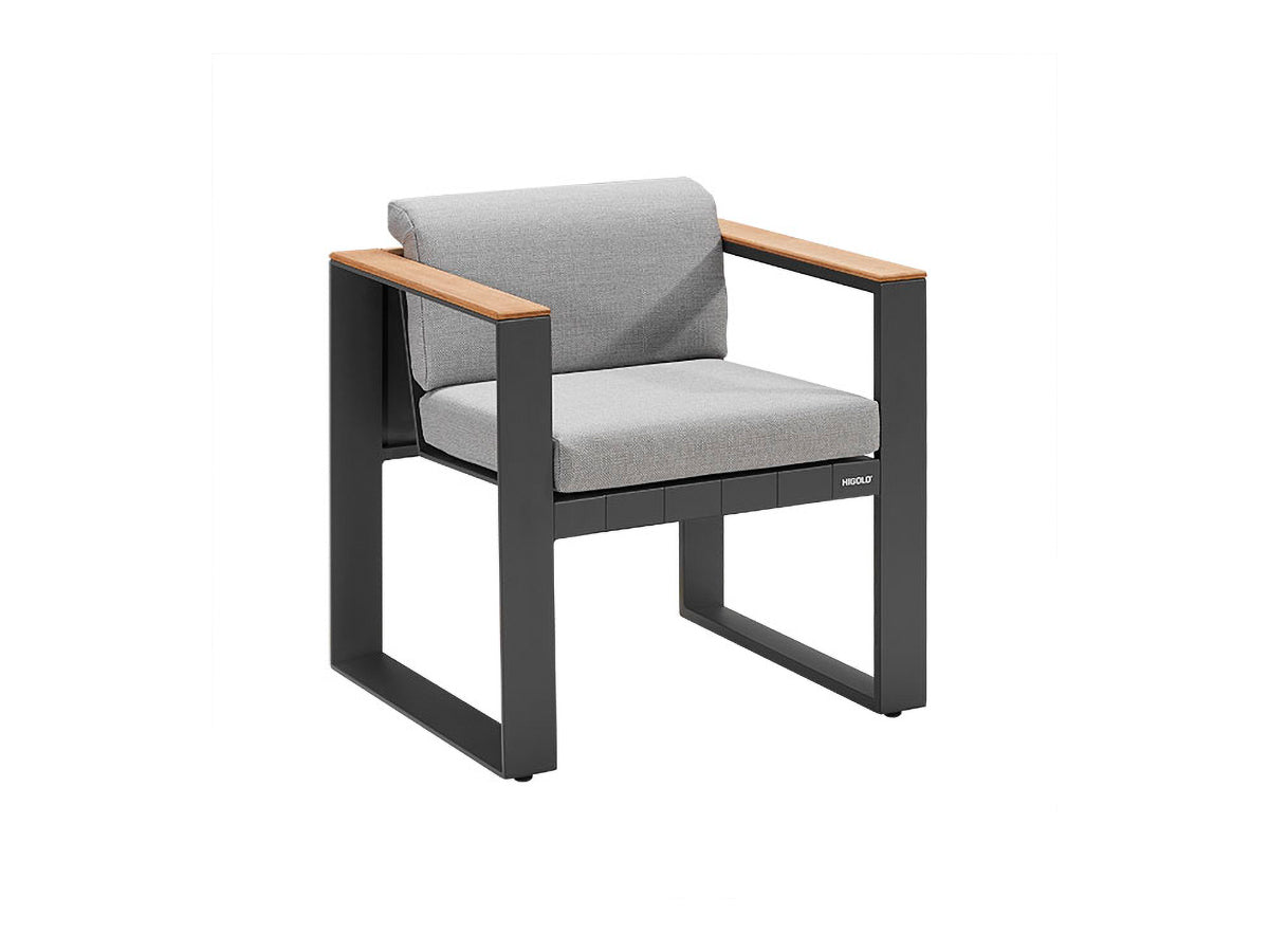 Higold Cambusa kerti étkezőszett, 6 személyes - antracit