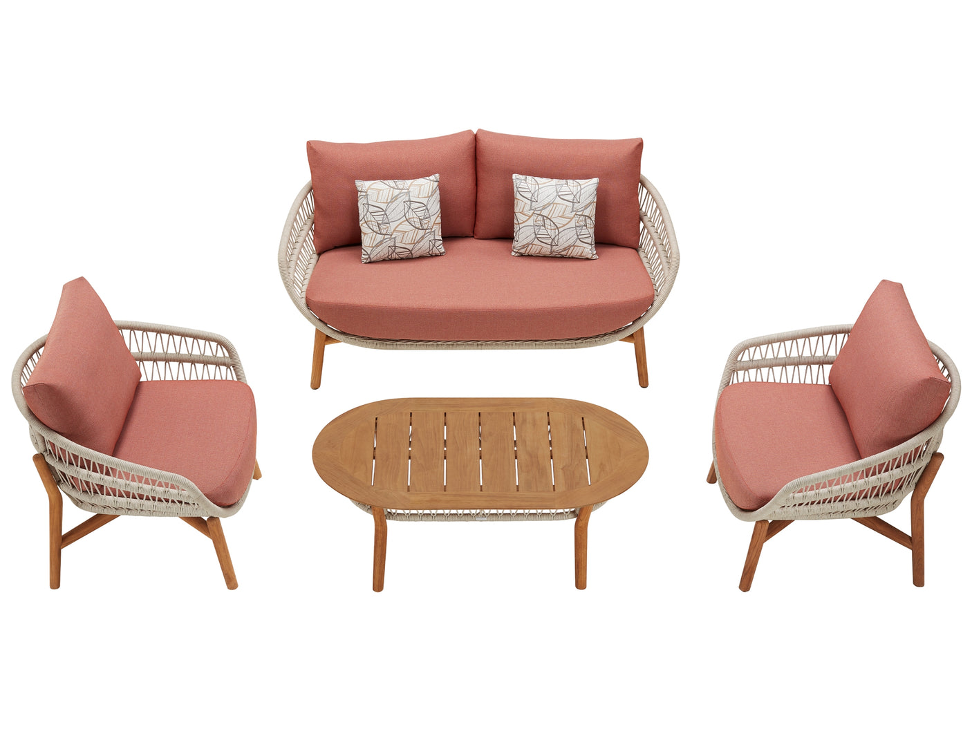 Higold Vasca kerti ülőgarnitúra, 4 személyes - coral