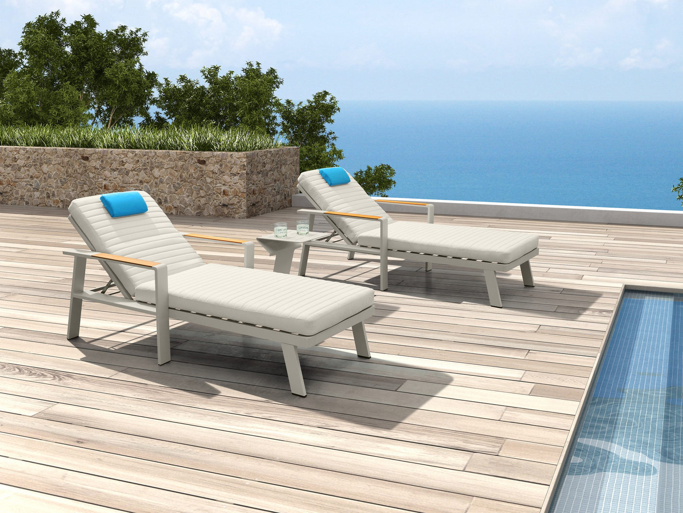 Higold Nofi napozóágy szett - fehér