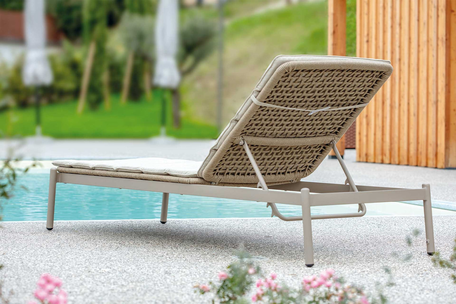 Grattoni Atol napozóágy, taupe