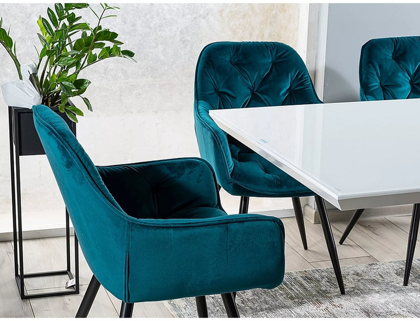 LA Alaras fehér bővíthető étkezőasztal (160-240)