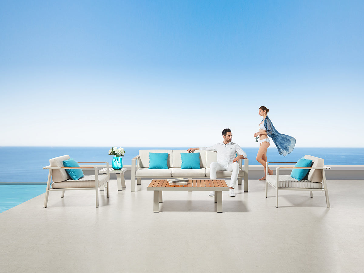 Higold Nofi kerti ülőgarnitúra, 5 személyes - fehér