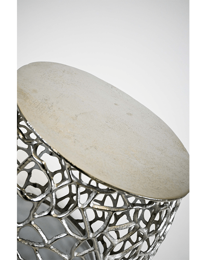 KL Mesh dohányzóasztal szett ezüst színben