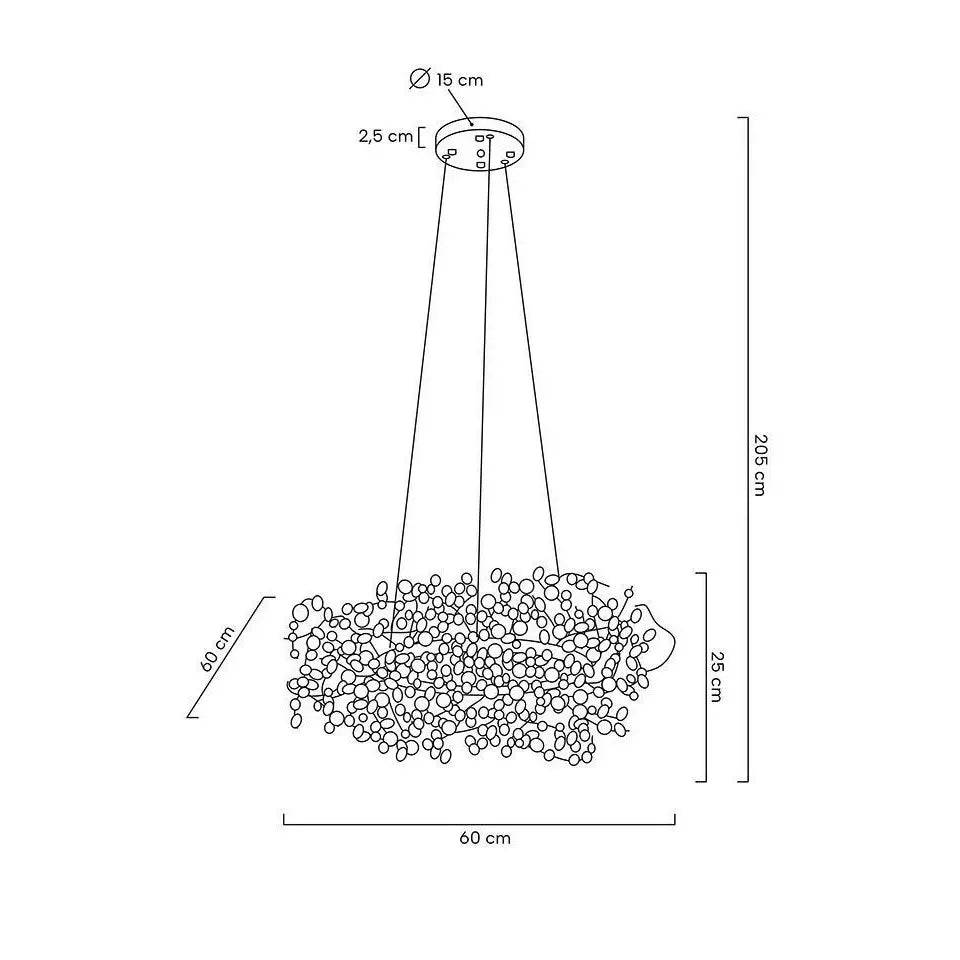 KH Monete csillár ezüst színben