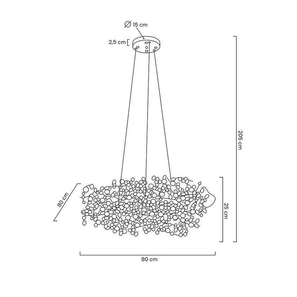 KH Monete csillár ezüst színben