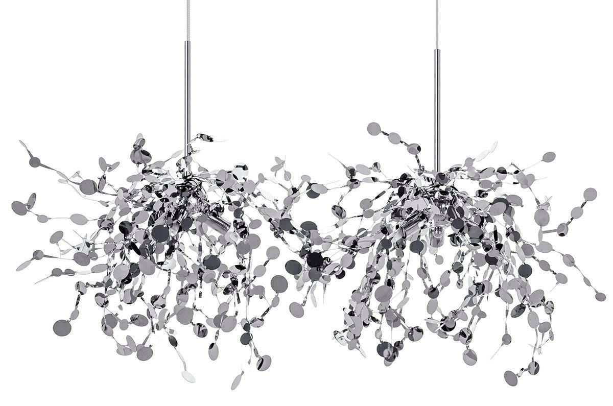 KH Monete II. ezüst színű csillár