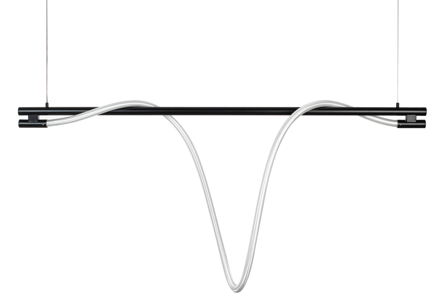 KH Serpiente egyenes csillár fekete színben